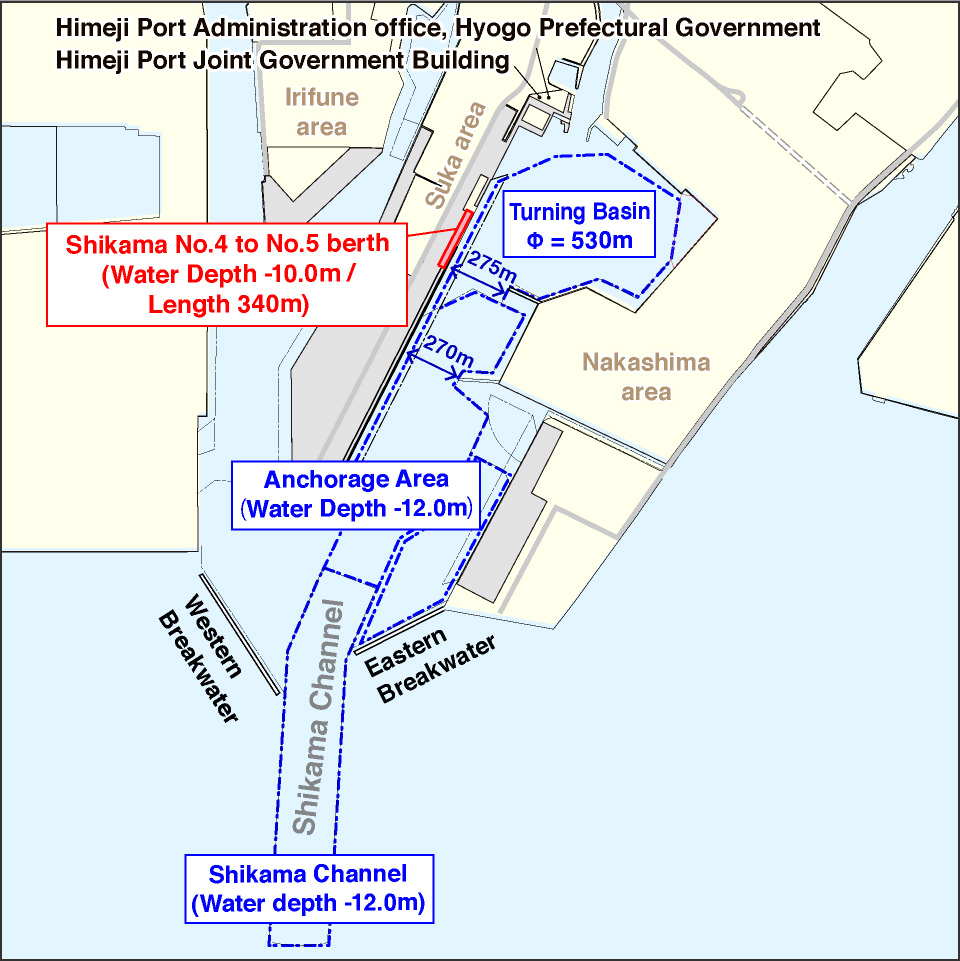 Pier information for large cruise ships